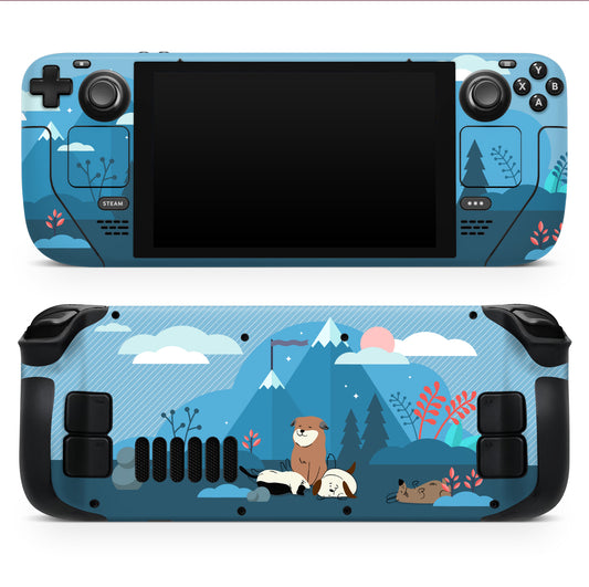 Dogs and mountains Vinyl skins wraps for Steam Deck