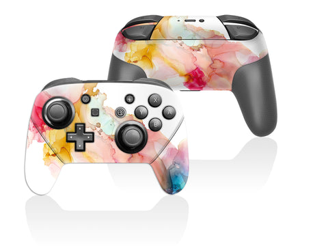 Colorful Ink Paint 3M Premium Wrapping Vinyl Skin For Nintendo Pro Controller