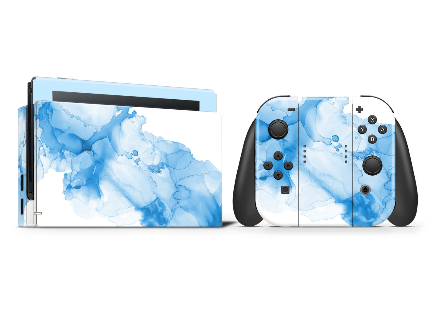 Ink Art Pastel blue Full Wrap Vinyl Skin for Nintendo Switch