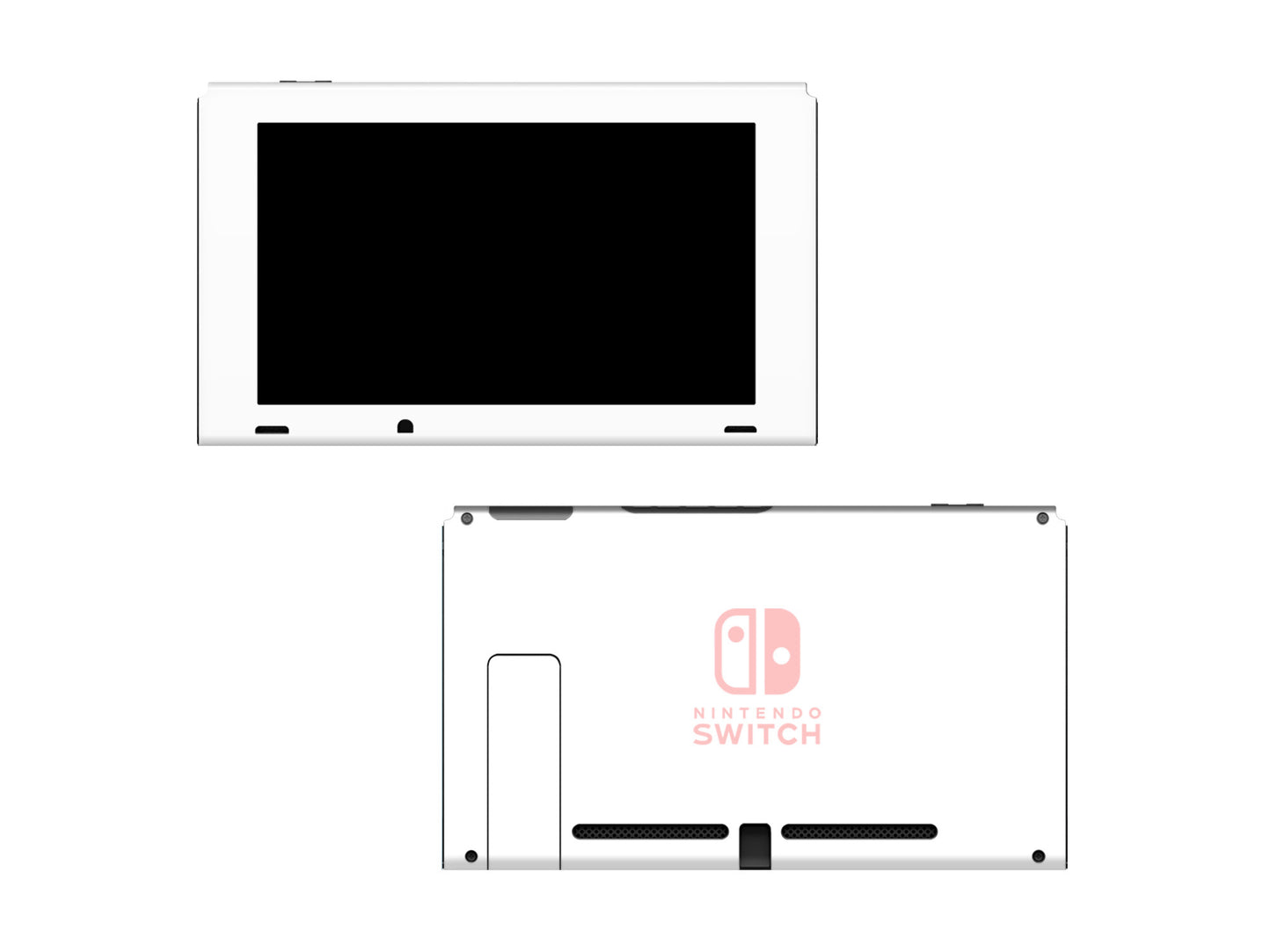 Solid Baby Pink and White Full Wrap Vinyl Skin for Nintendo Switch