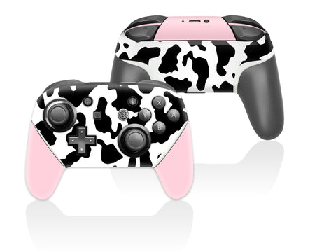 Cow print pastel pink 3M Premium Wrapping Vinyl Skin For Nintendo Pro Controller
