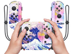 Watercolor Paint The Great Wave off Kanagawa Full Wrap Vinyl Skin for Nintendo Switch