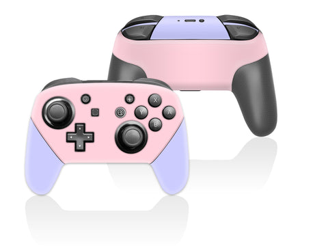 Solid pastel pink and purple 3M Premium Wrapping Vinyl Skin For Nintendo Pro Controller