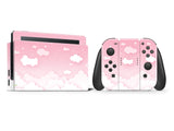 Pastel pink sky clouds Full Wrap Vinyl Skin for Nintendo Switch