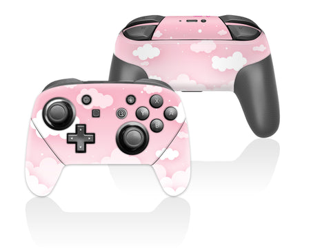 Pastel pink sky clouds 3M Premium Wrapping Vinyl Skin For Nintendo Pro Controller